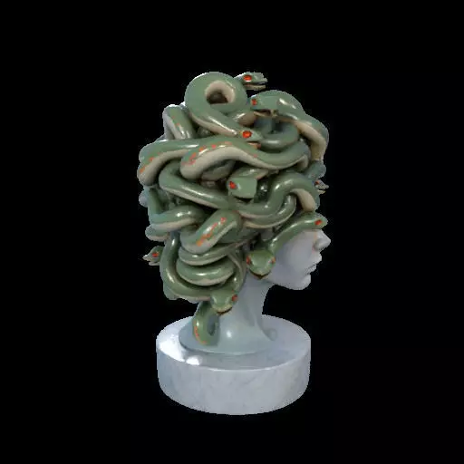 1994  Medusa Gorgon Head 3D Model  magic 3D print model_30