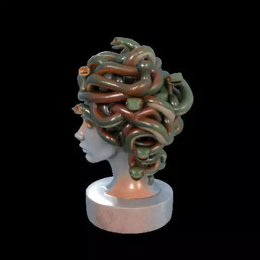 1994  Medusa Gorgon Head 3D Model  magic 3D print model_19