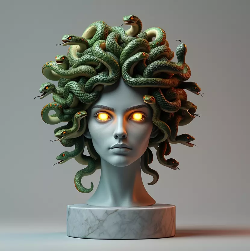 1994  Medusa Gorgon Head 3D Model  magic 3D print model_2