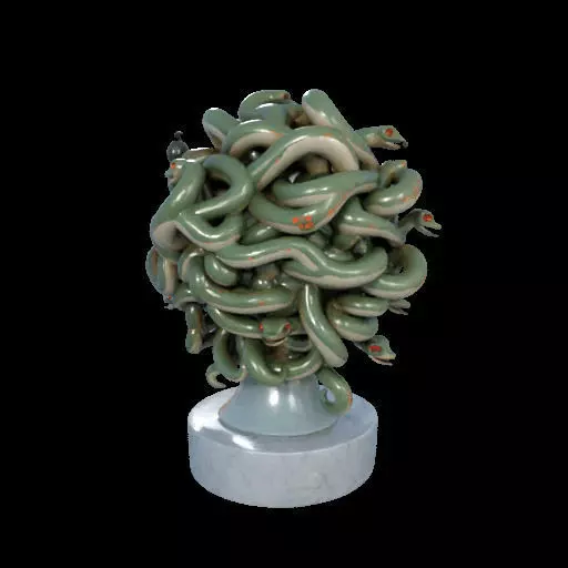 1994  Medusa Gorgon Head 3D Model  magic 3D print model_8