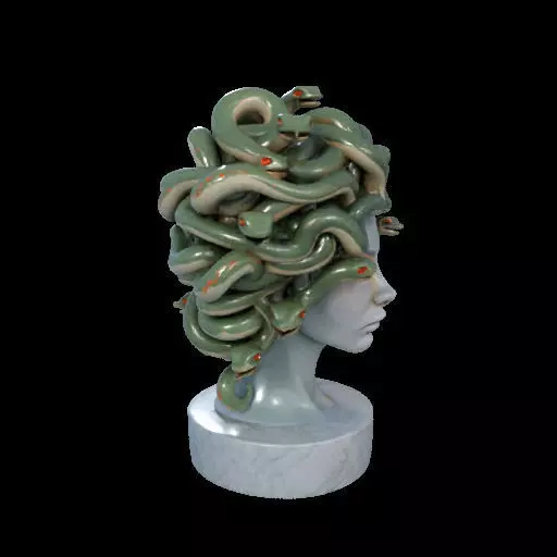 1994  Medusa Gorgon Head 3D Model  magic 3D print model_29