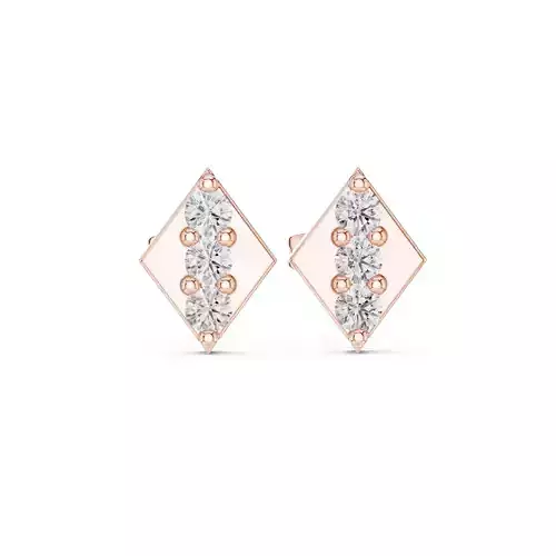 Diamond Studs Earrings 3dm stl renders animation videos details