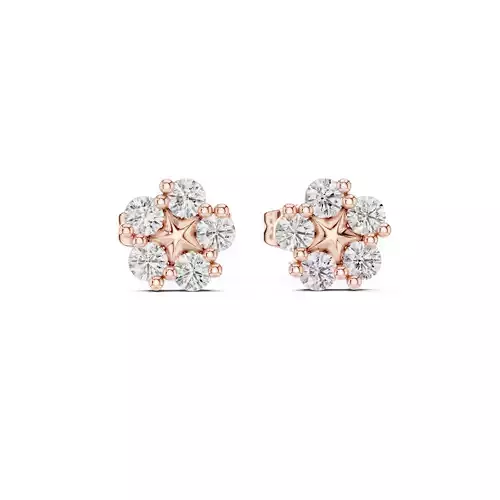 Diamond Studs Earrings 3dm stl renders animation videos details