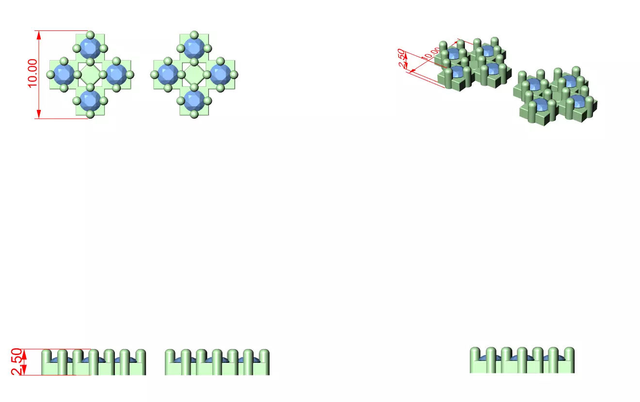 Diamond Studs Earrings 3dm stl renders animation videos details 3D print model_1