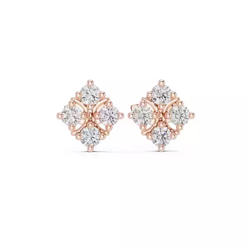 Diamond Studs Earrings 3dm stl renders animation videos details
