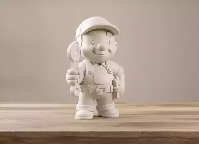 Cartoon Mechanic 3D Printable
