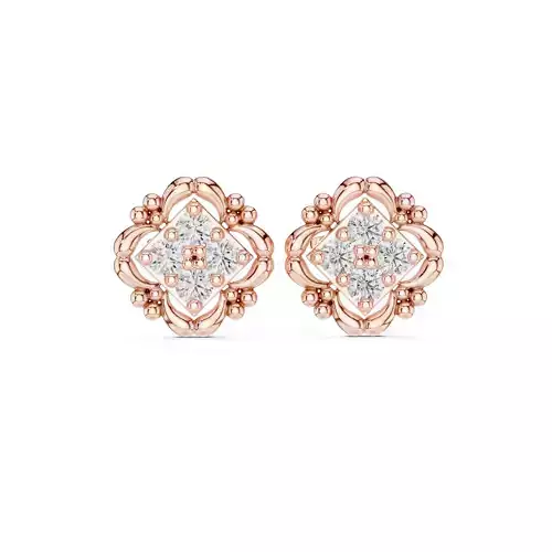 Diamond Studs Earrings 3dm stl renders animation videos details 