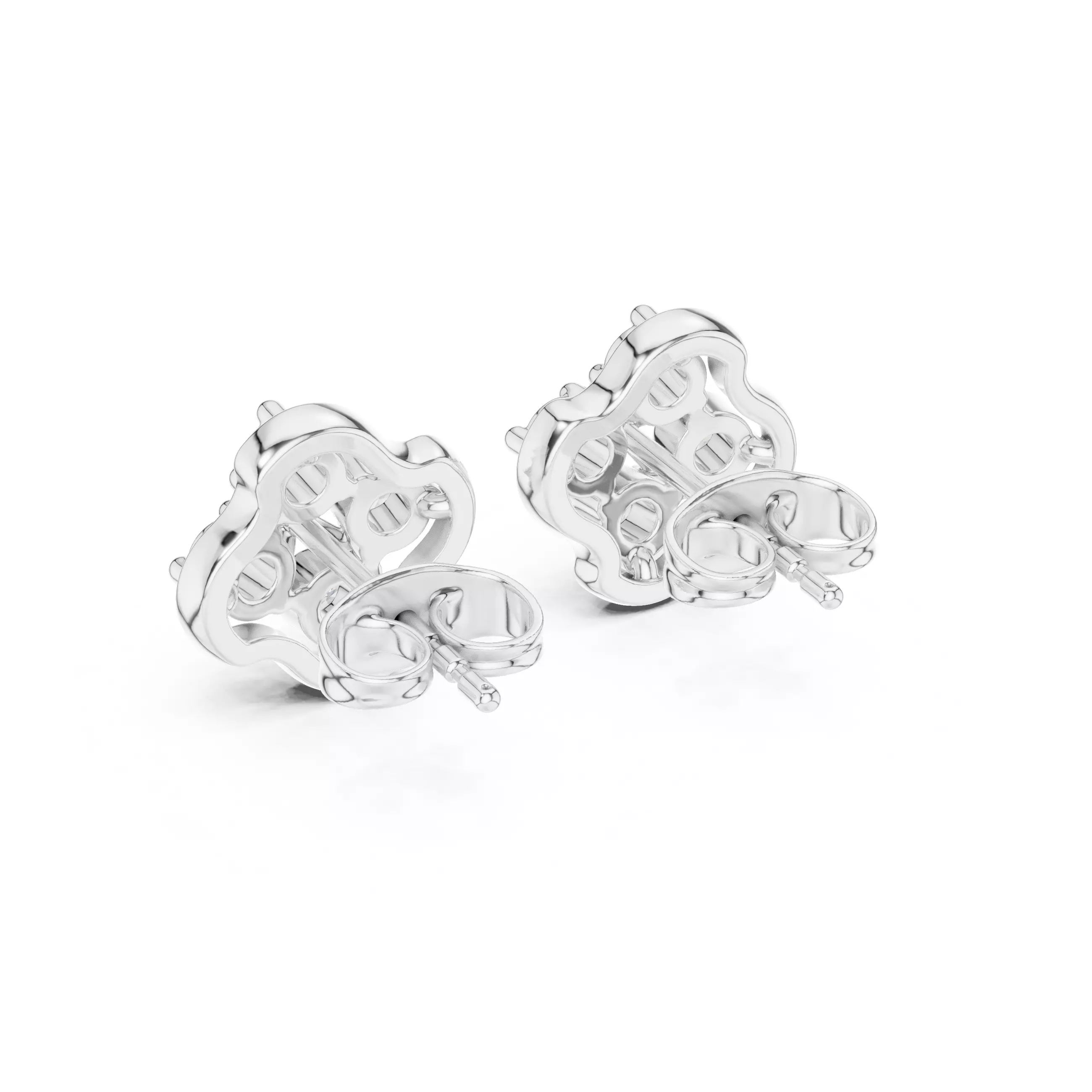 Diamond Studs Earrings 3dm stl renders animation videos details 3D print model_6
