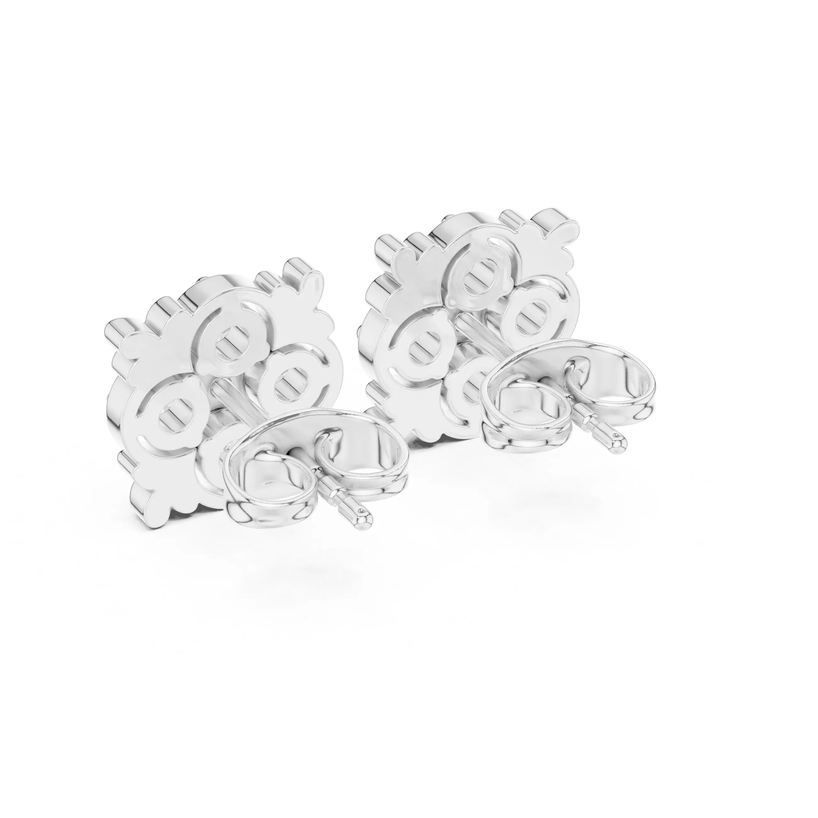 Diamond Studs Earrings 3dm stl renders animation videos details 3D print model_6