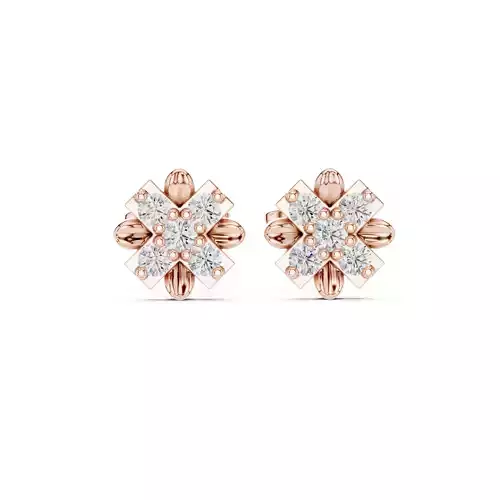 Diamond Studs Earrings 3dm stl renders animation videos details