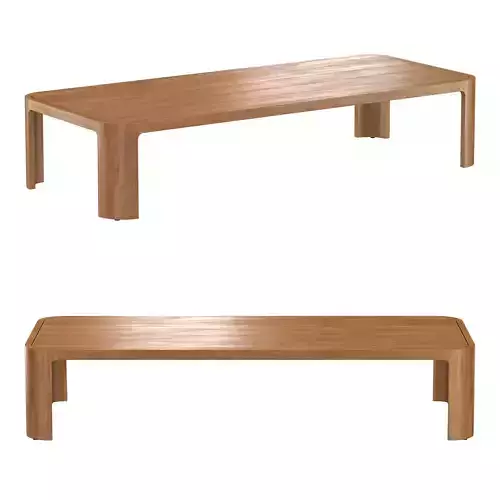 Sedona Teak Rectangular Coffee Table 3D model