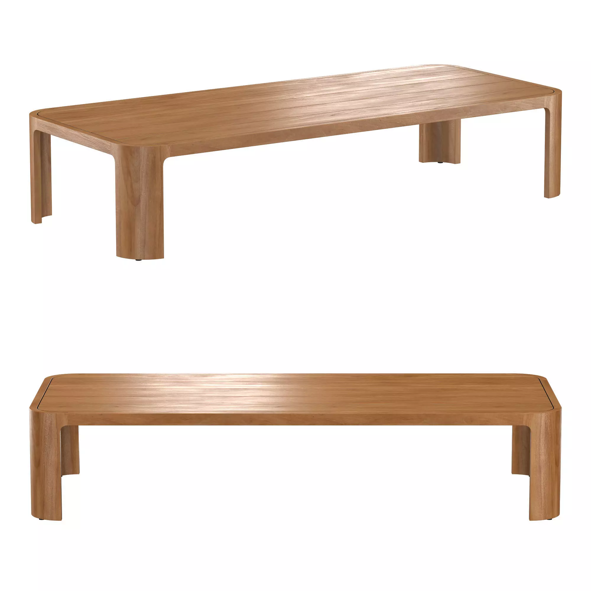 Sedona Teak Rectangular Coffee Table 3D model