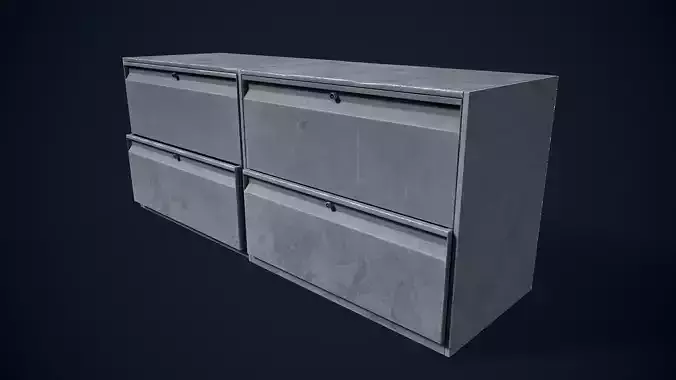 Metal Industrial Drawers 3D model