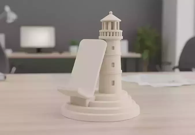 Lighthouse Phone Stand 3D Printable 3D print model