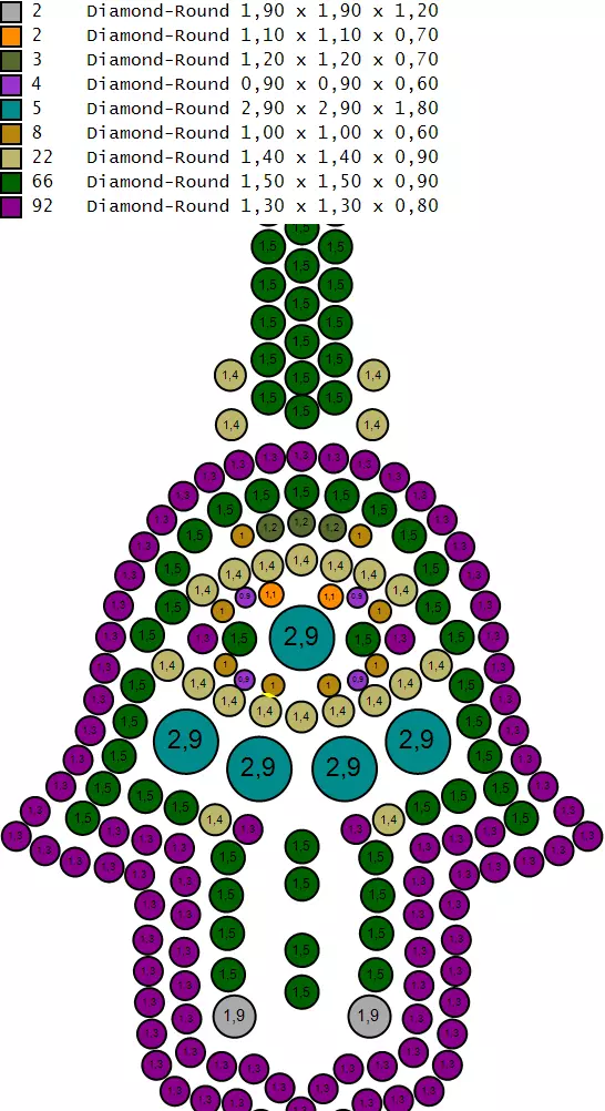 Hamsa Hand pendant 3D print model_4