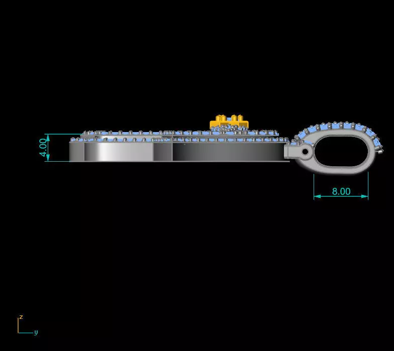 Hamsa Hand pendant 3D print model_6