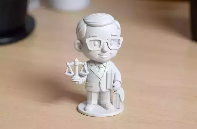 Lawyer Cartoon Character 3D Printable 3D print model