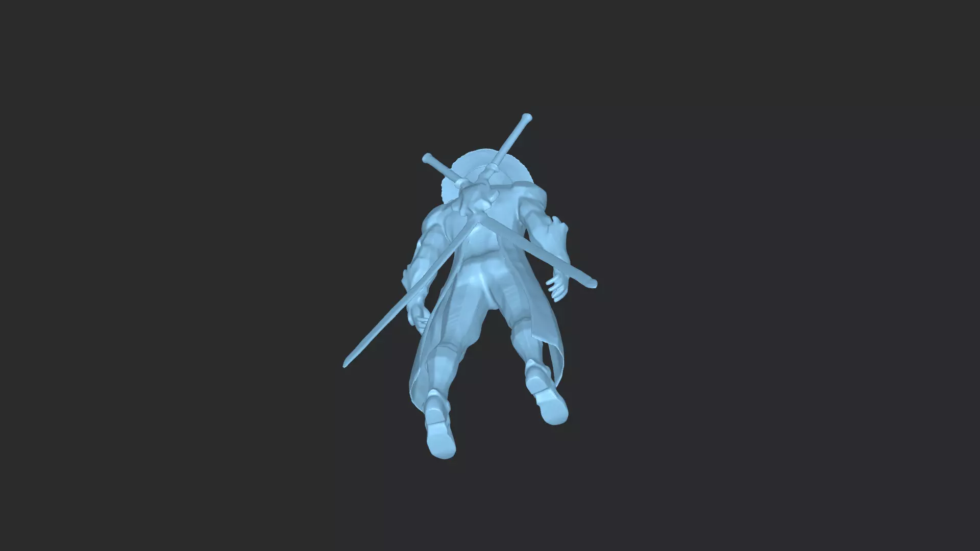 Futuristic Samurai Mecha Warrior 3D model_10