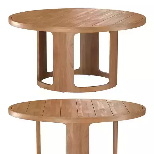  Sedona Teak Round Dining Table 3D model