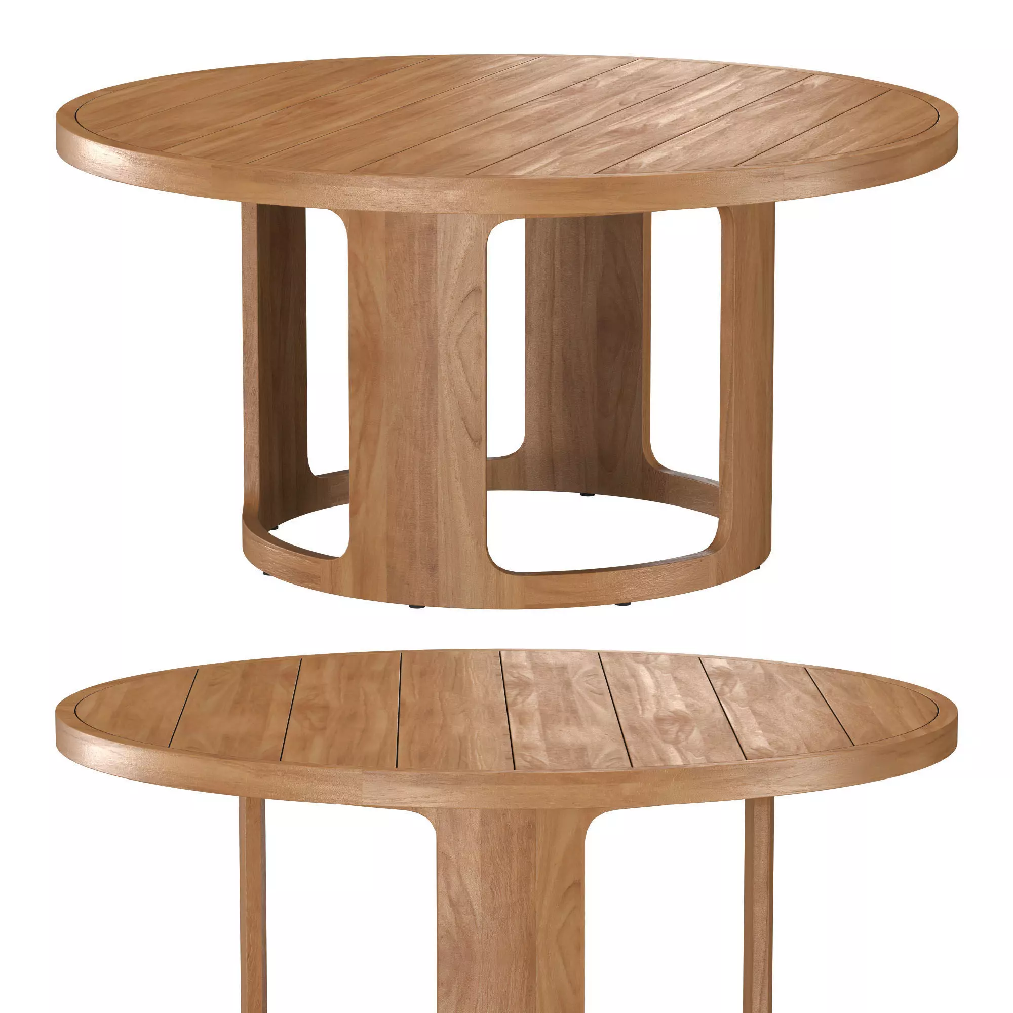 Sedona Teak Round Dining Table 3D model