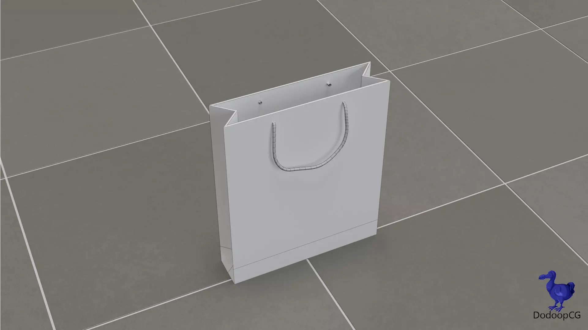 Prada Shopping Bag - Luxury 3D Packaging Model Low-poly 3D model_17