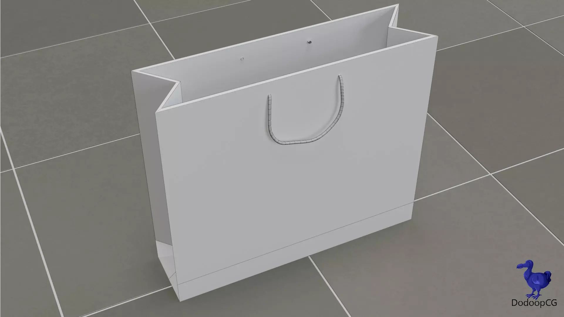 Prada Shopping Bag - Luxury 3D Packaging Model Low-poly 3D model_21