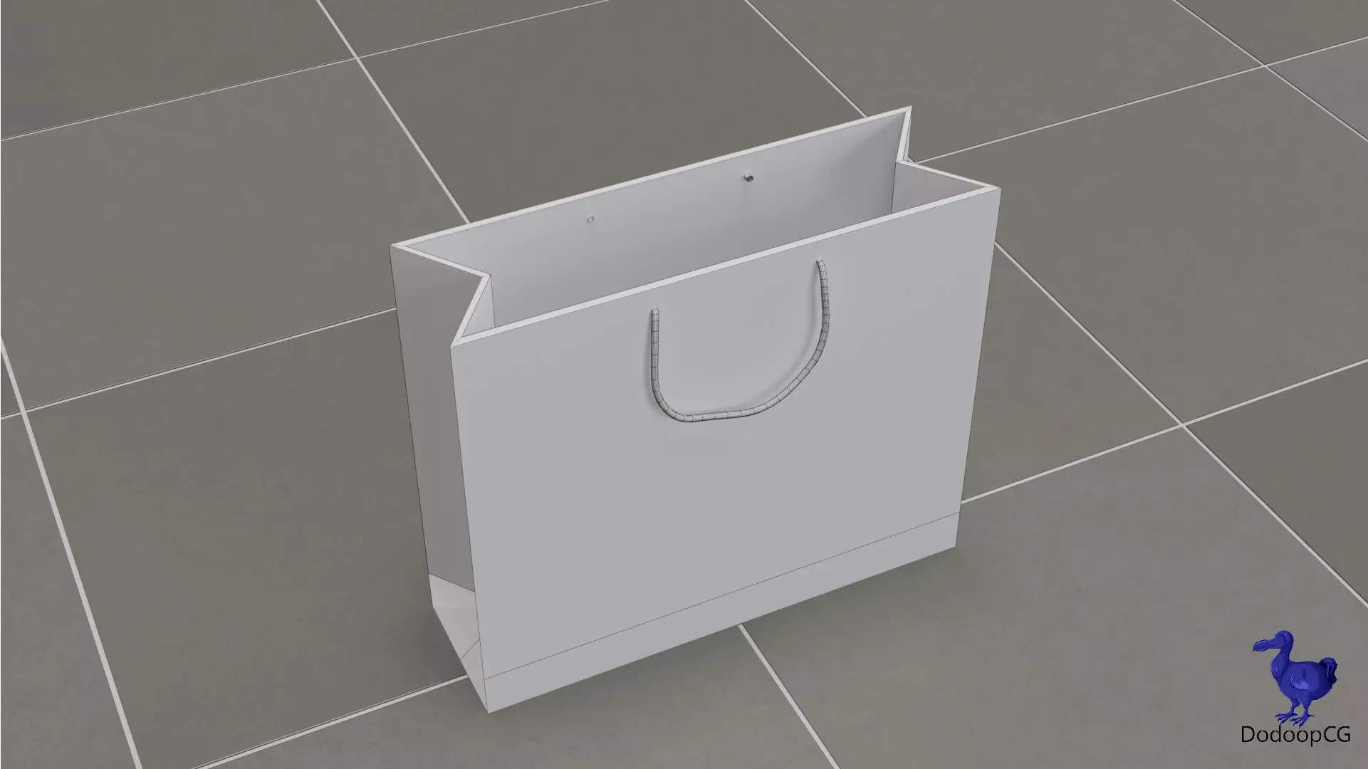 Prada Shopping Bag - Luxury 3D Packaging Model Low-poly 3D model_19