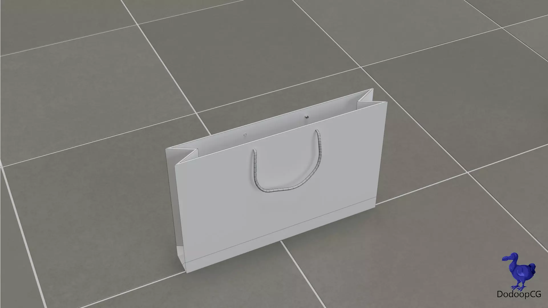 Prada Shopping Bag - Luxury 3D Packaging Model Low-poly 3D model_14
