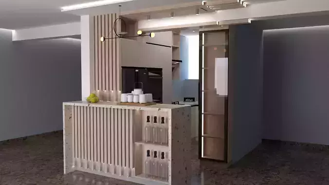 SMALL Kitchen Concept Interior Scene 