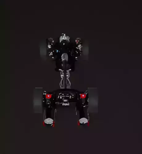 Car Chassis Low-poly 3D model 3