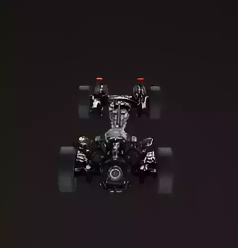 Car Chassis Low-poly 3D model 5