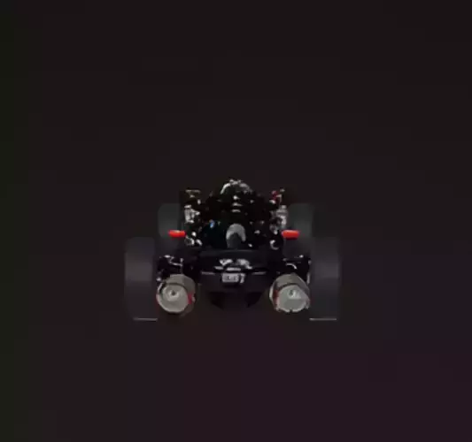 Car Chassis Low-poly 3D model 2