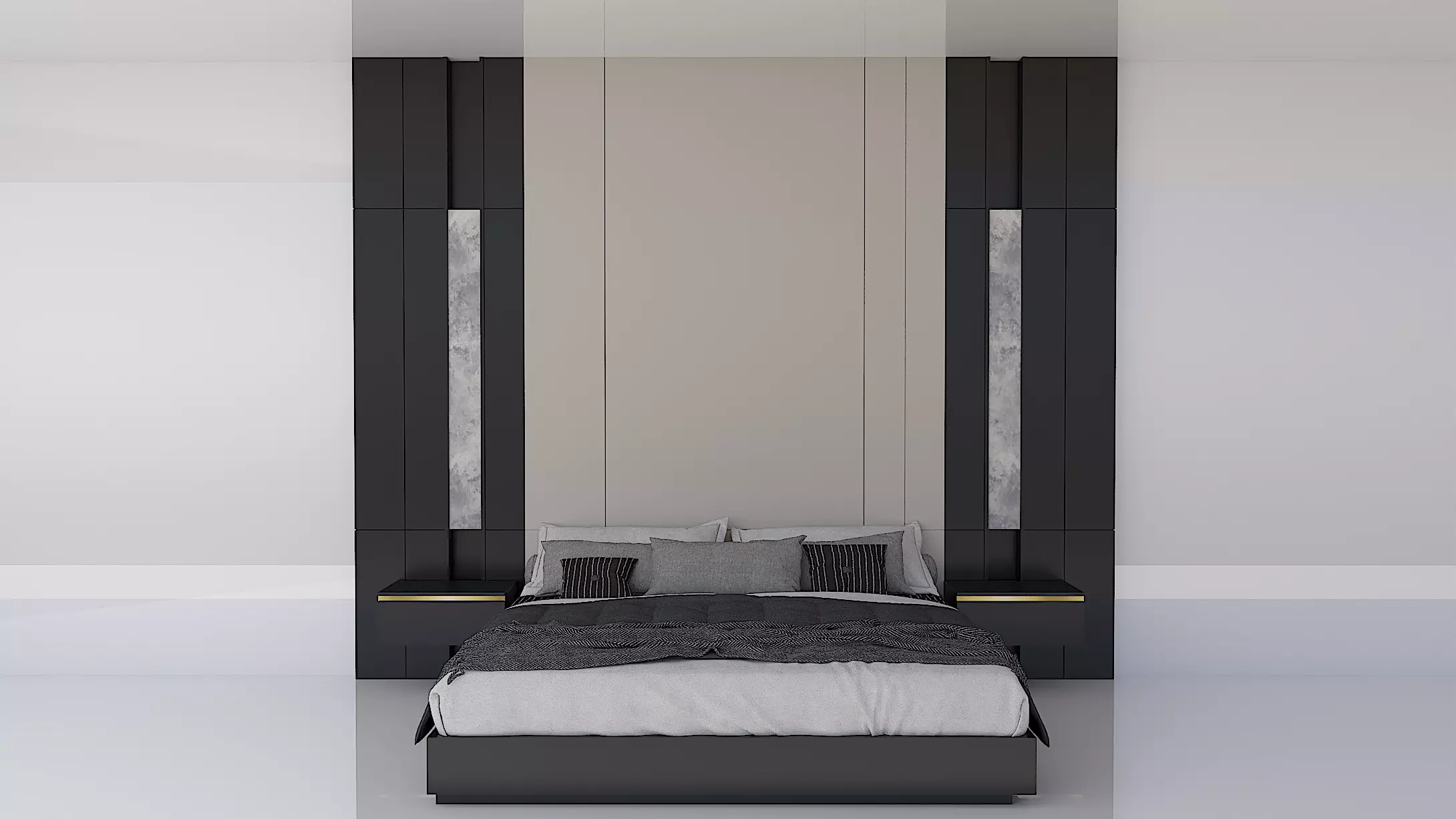 Shadow line Elegance Bed Set - Twilight 3D model_4