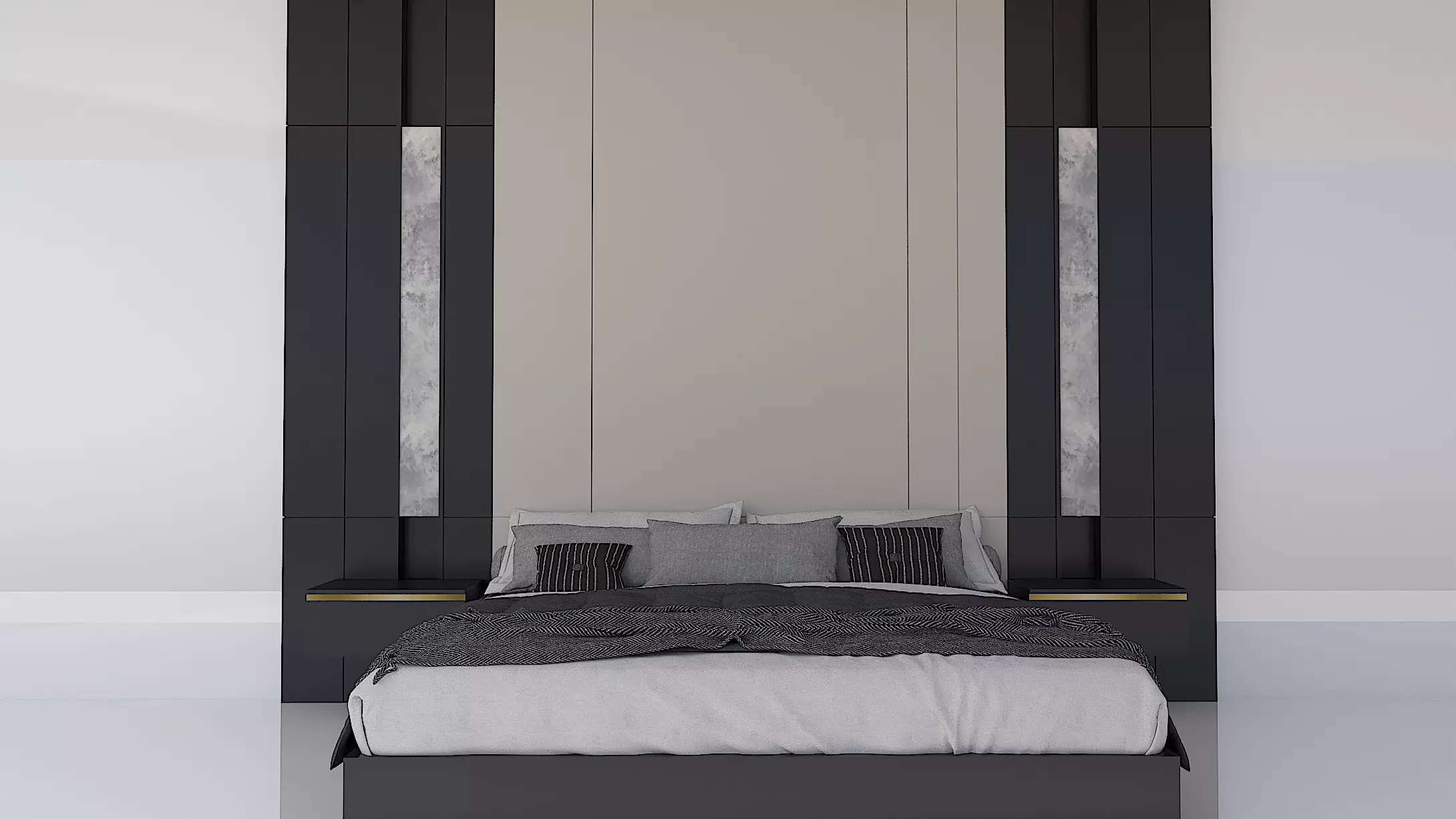 Shadow line Elegance Bed Set - Twilight 3D model_11