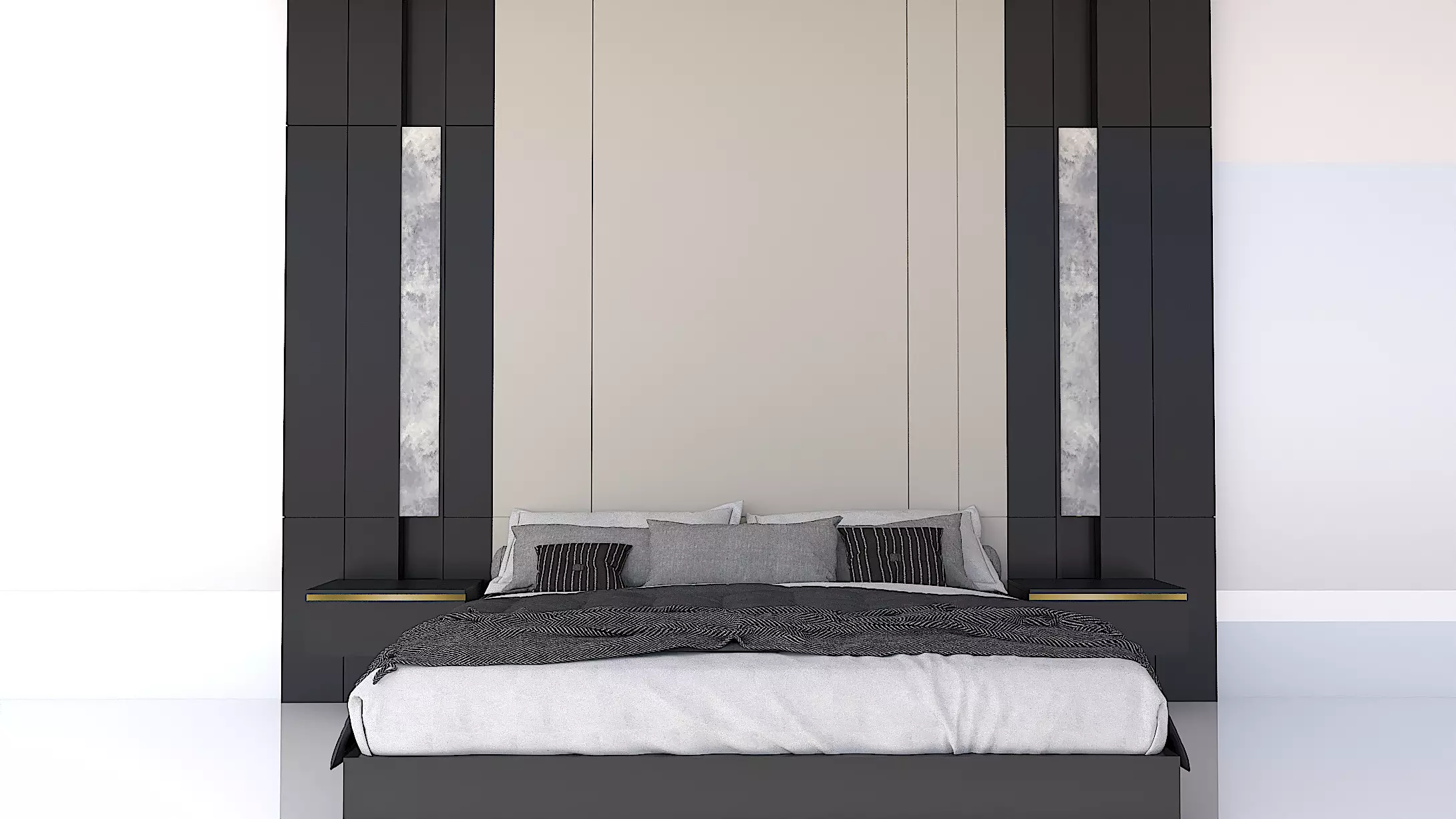 Shadow line Elegance Bed Set - Twilight 3D model_2