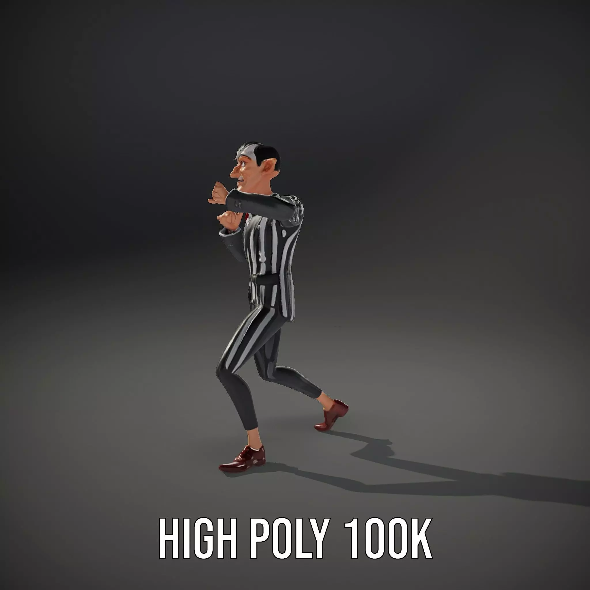 Striped Suit Character model pack Low-poly 3D model_15