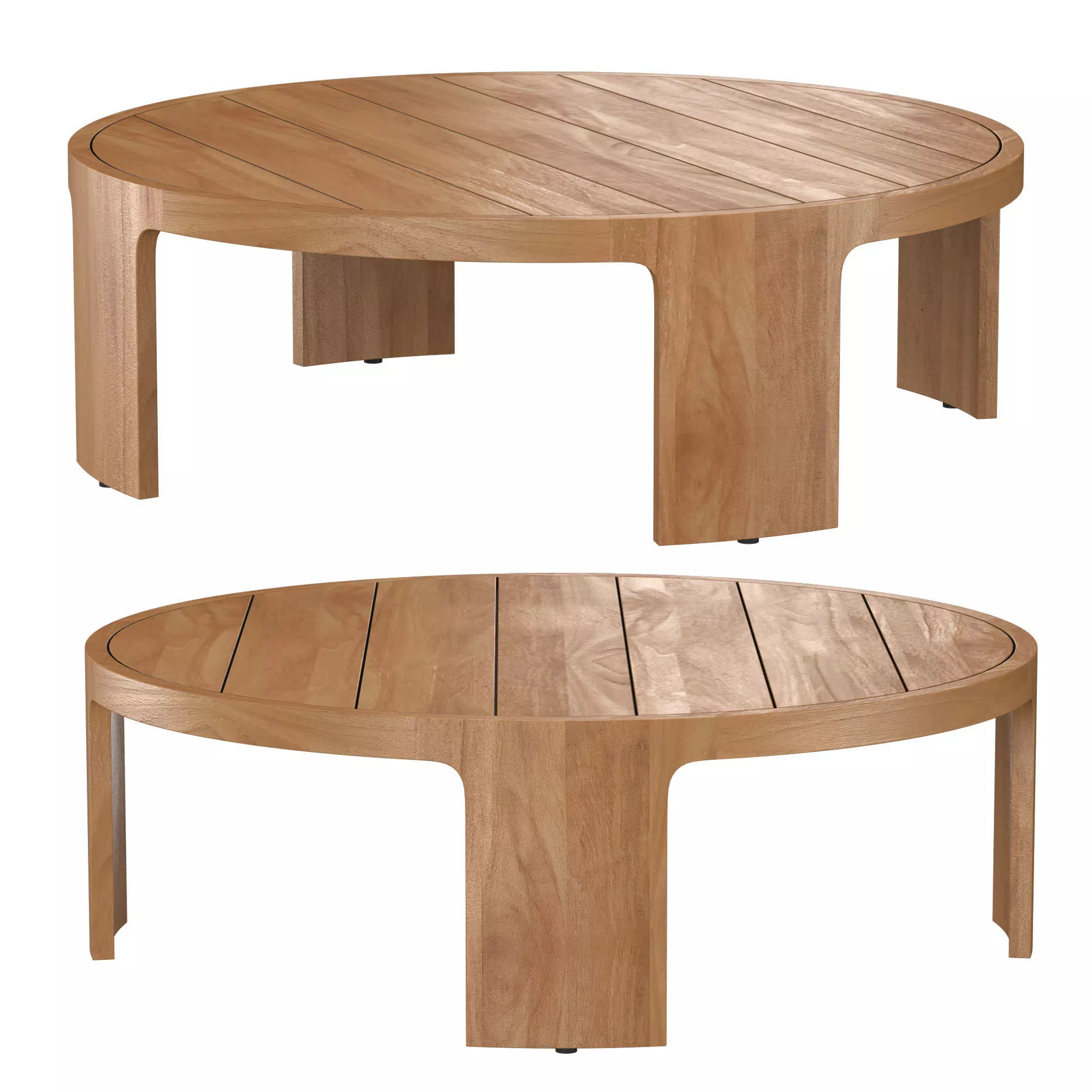 Sedona Teak Round Coffee Table 3D model_0