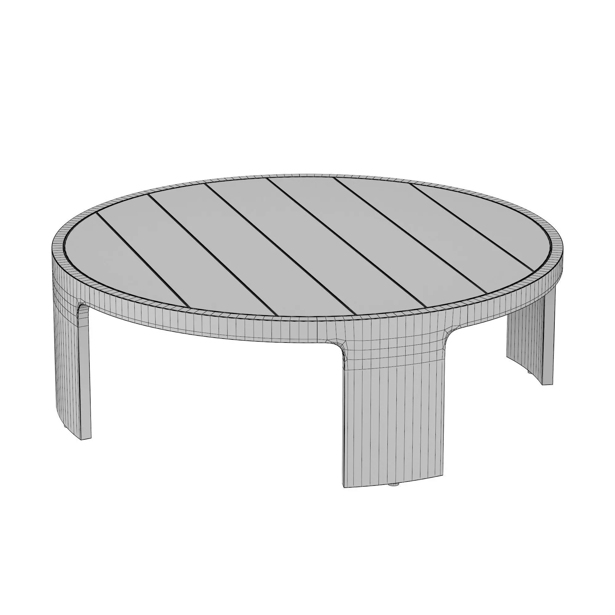 Sedona Teak Round Coffee Table 3D model_4