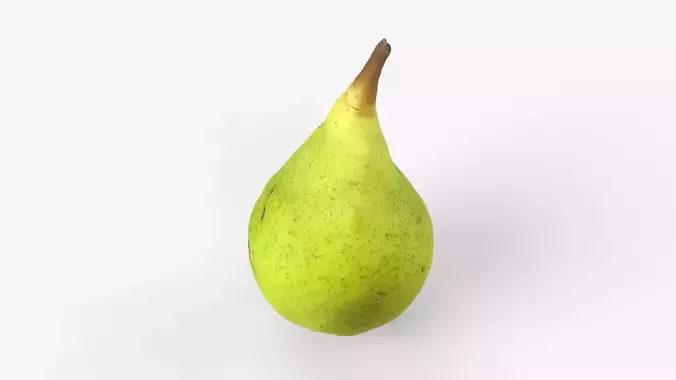 Photorealistic 3D scan of ripe pear Low-poly 3D model 6