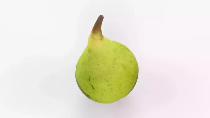 Photorealistic 3D scan of ripe pear Low-poly 3D model 7