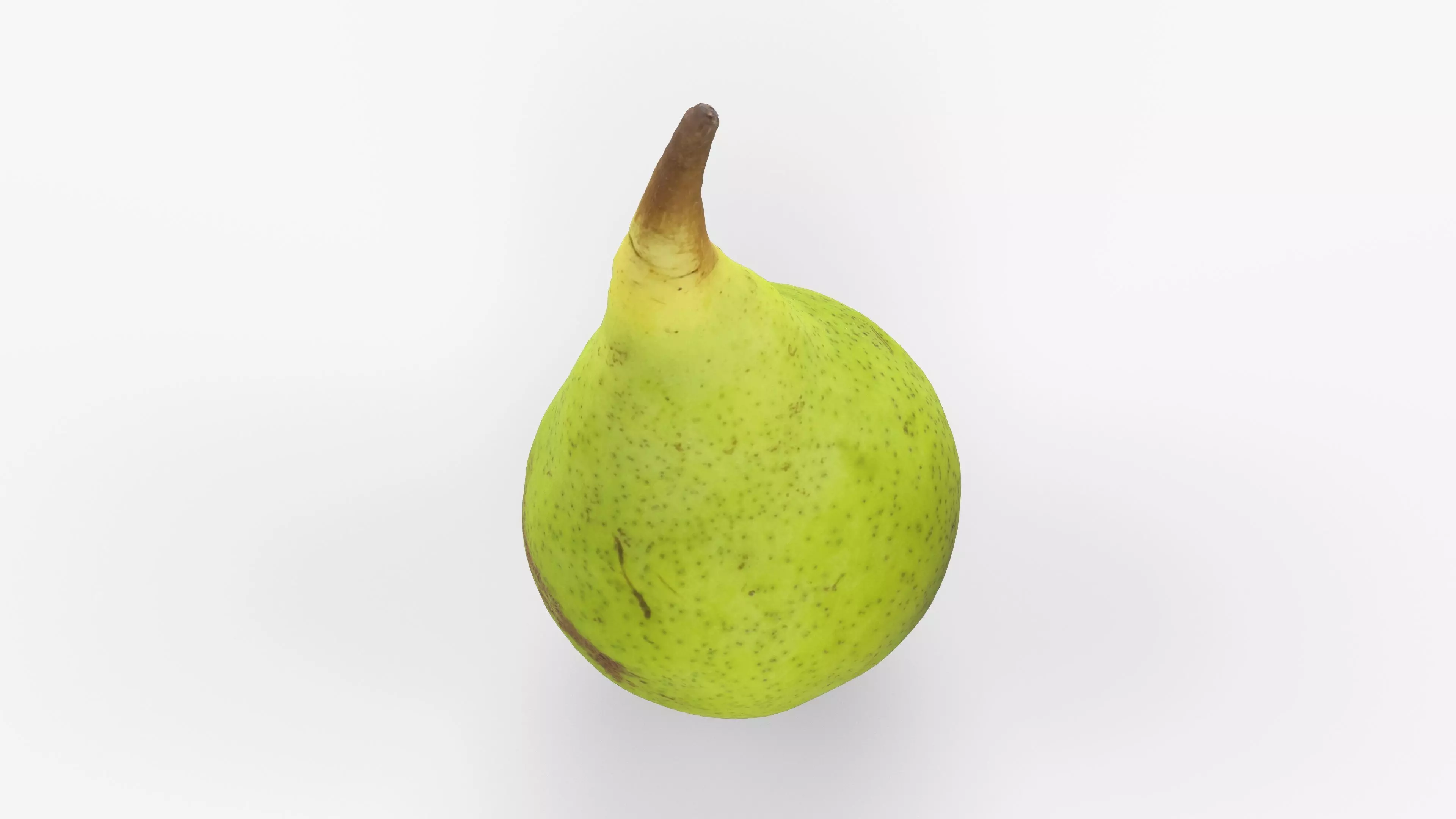 Photorealistic 3D scan of ripe pear Low-poly 3D model_5