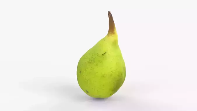 Photorealistic 3D scan of ripe pear Low-poly 3D model 2