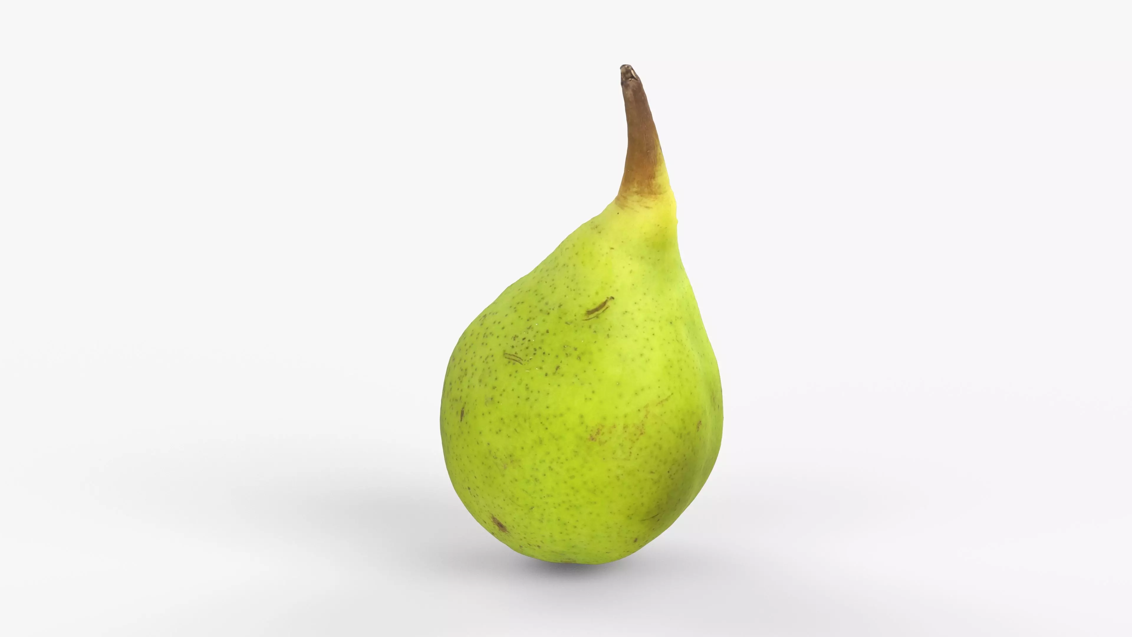 Photorealistic 3D scan of ripe pear Low-poly 3D model_1