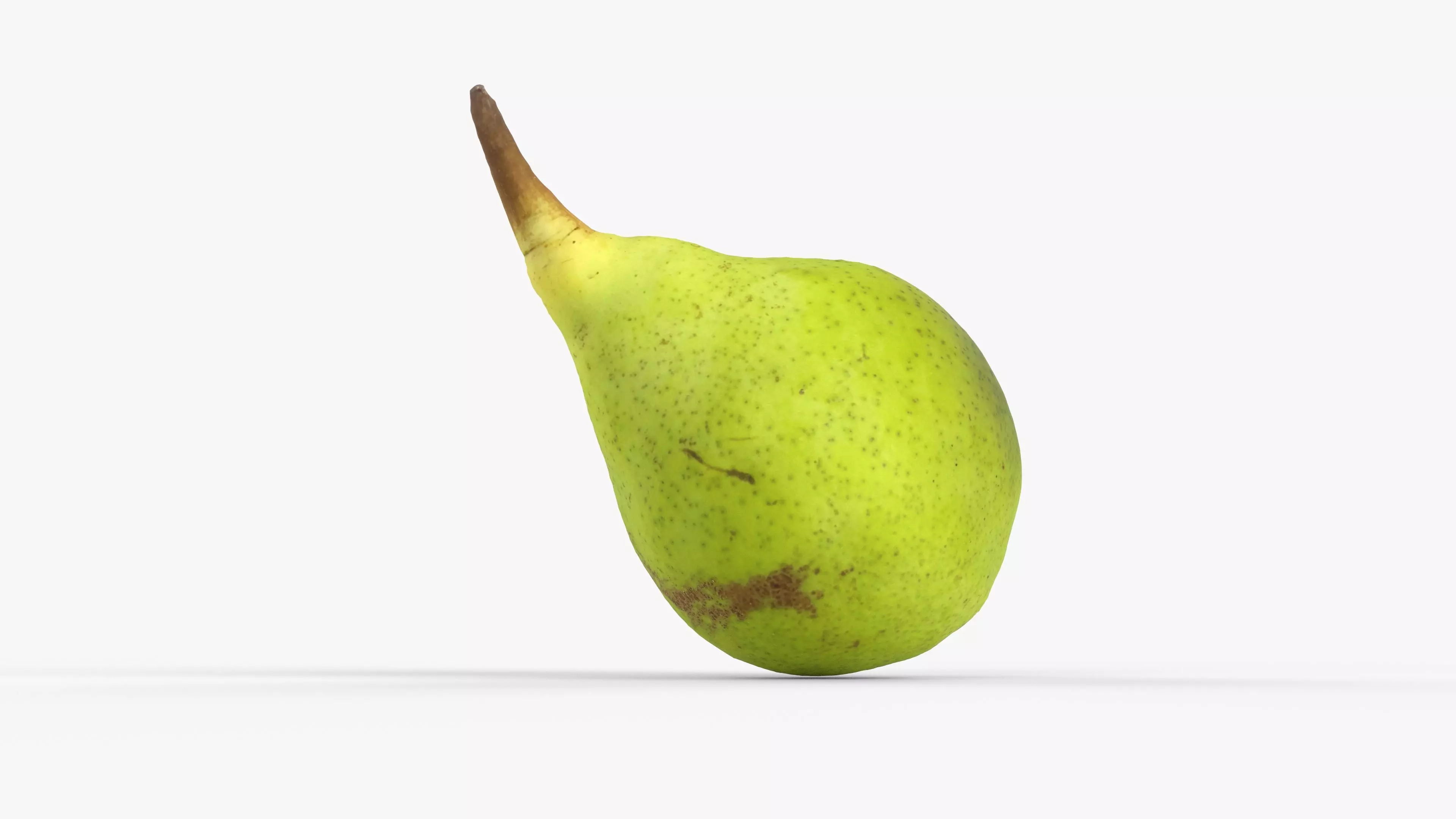 Photorealistic 3D scan of ripe pear Low-poly 3D model_6