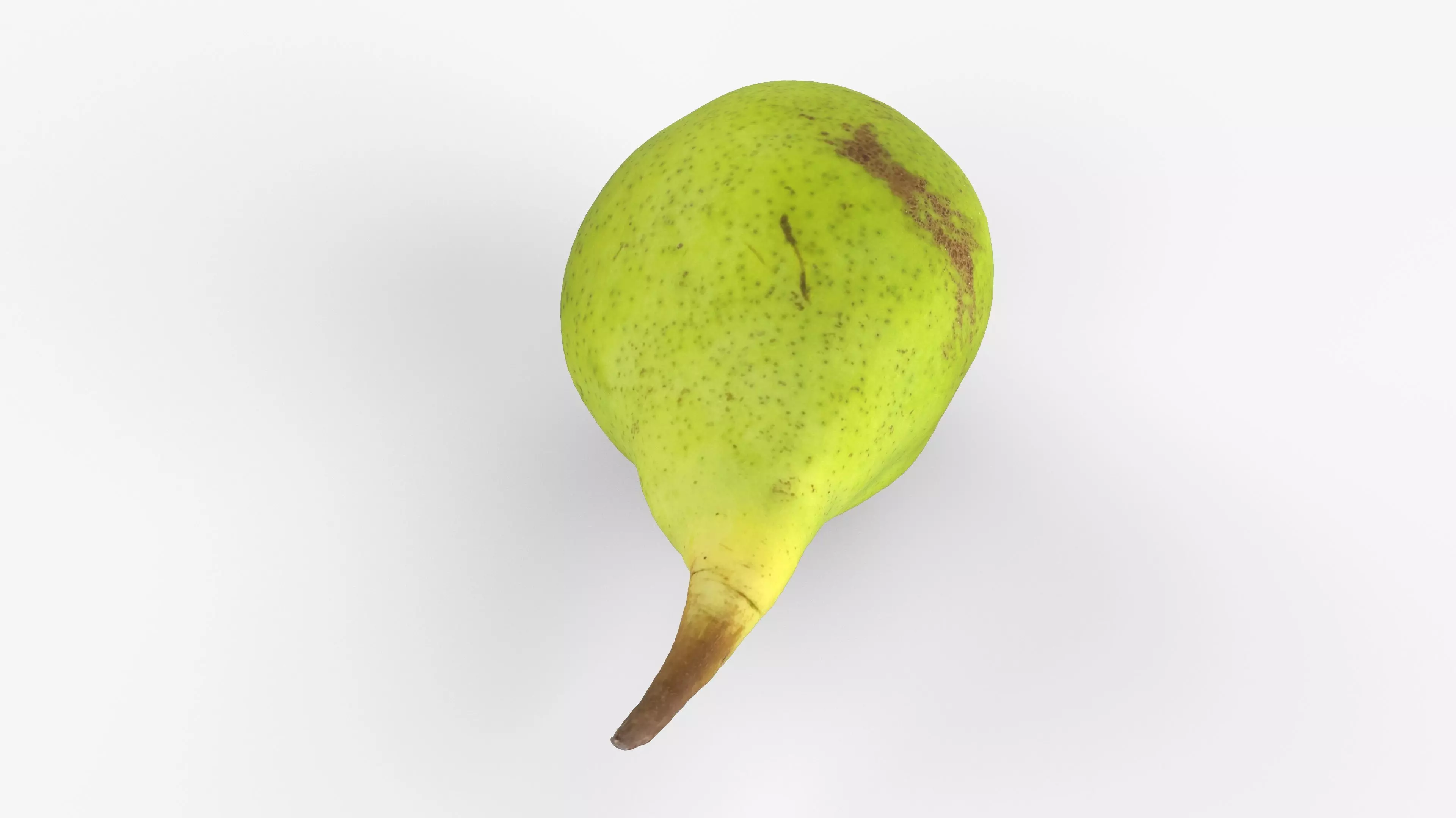 Photorealistic 3D scan of ripe pear Low-poly 3D model_9