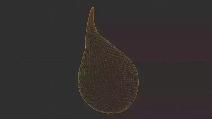 Photorealistic 3D scan of ripe pear Low-poly 3D model 4