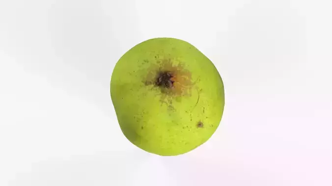 Photorealistic 3D scan of ripe pear Low-poly 3D model 3
