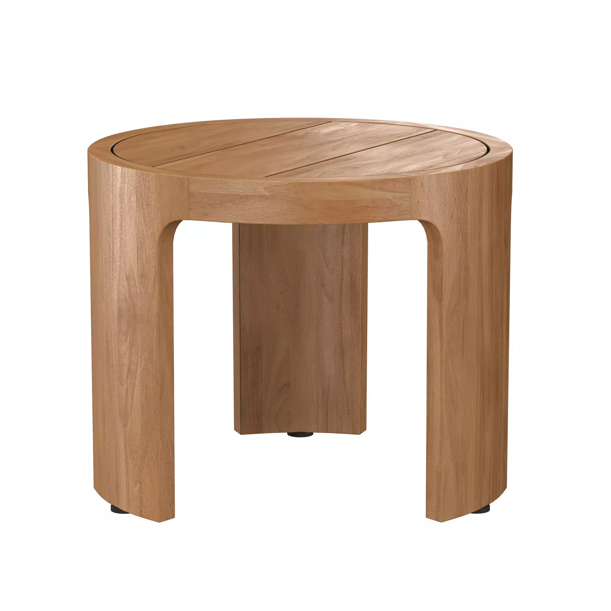 Sedona Teak Round Side Table 3D model_1