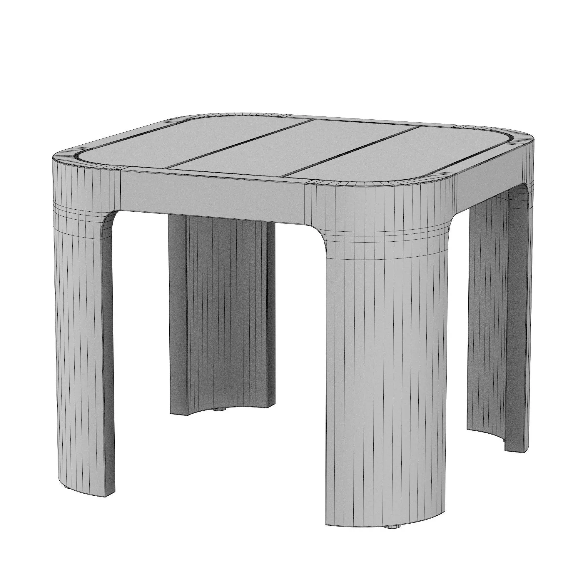Sedona Teak Side Table 3D model_4