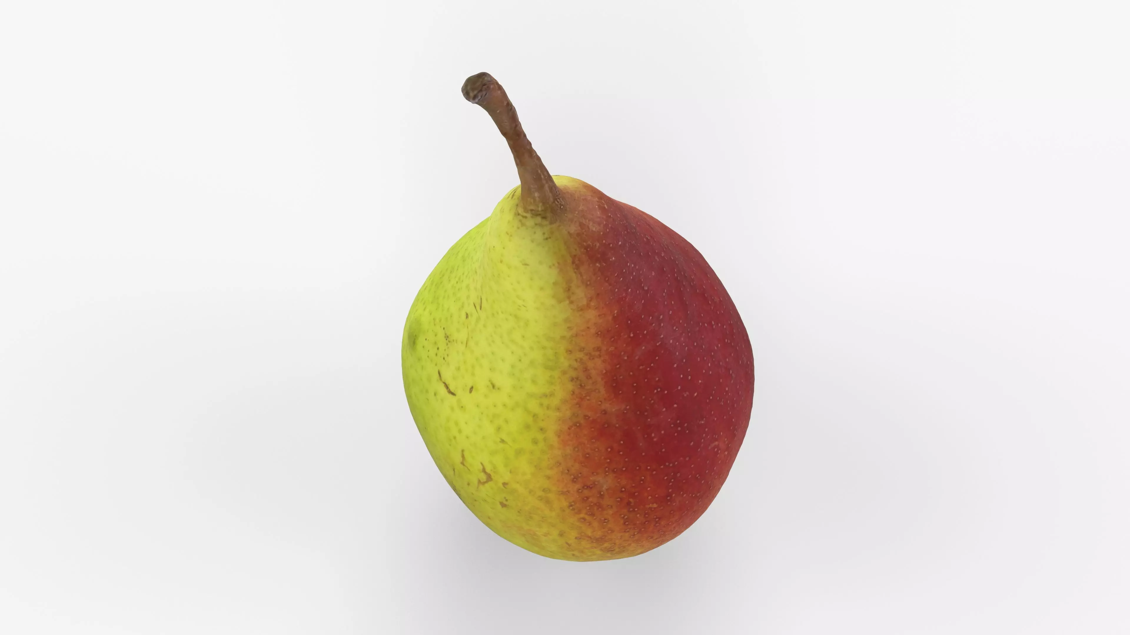 Photorealistic 3D scan of ripe pear Low-poly 3D model_5